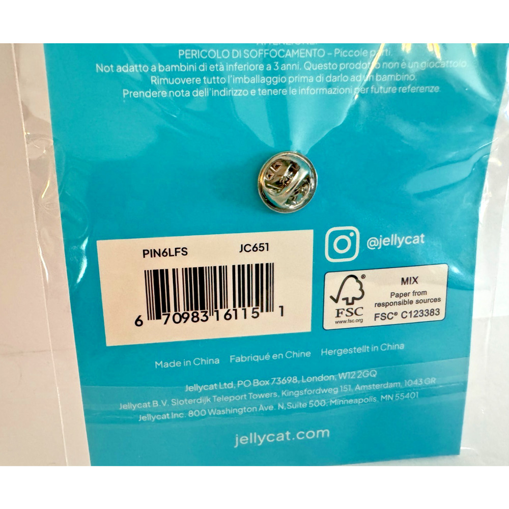 Jellycat Fish & Chips Lily Fish Enamel Pin Selfridges London Exclusive Gift GWP - Picture 4 of 6